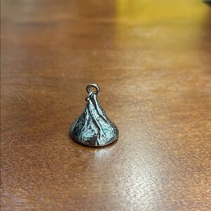 Silver Hershey's Kiss Charm Pendant